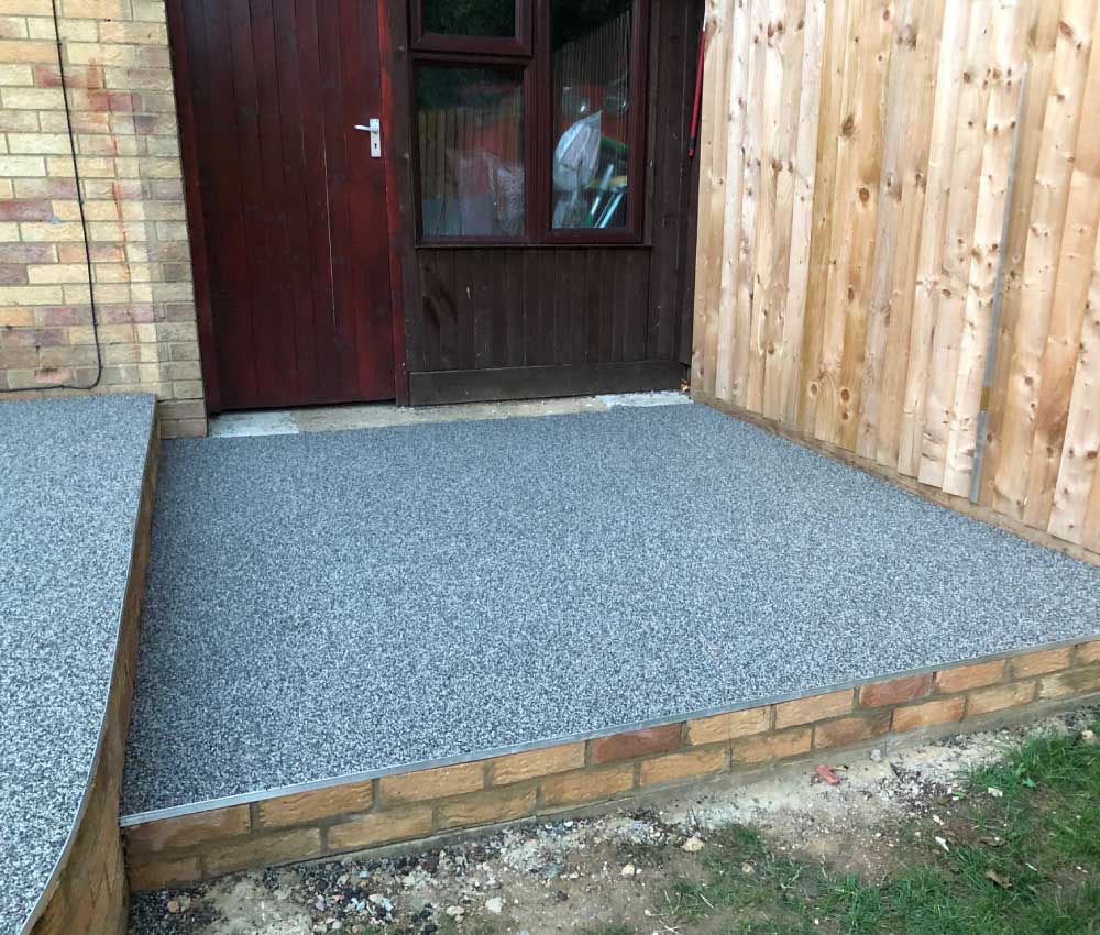 Grey Resin Bound Gravel Back Door